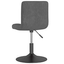 Acheter vidaXL Chaise pivotante de salle à manger Gris foncé Velours