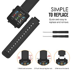 Avis Bracelet en silicone noir pour votre Garmin Vivoactive Acetate