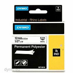 Ruban Laminé pour Etiqueteuses Dymo Poliéster Permanente IND Blanc Multicouleur Noir/Blanc