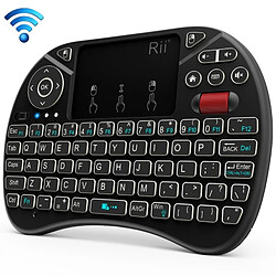 Wewoo Rii I8X RT716 2.4 GHz noir Mini Sans Fil QWERTY 71 Clavier 2.5 pouce Touchpad Combo avec Rétroéclairage