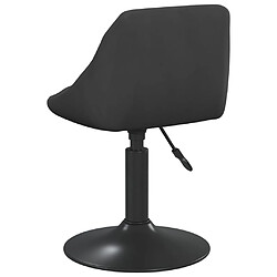 Acheter vidaXL Chaises pivotantes à manger lot de 4 noir velours