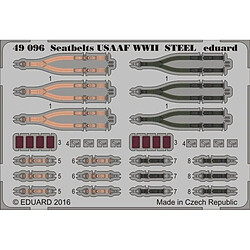 Seatbelts USAAF WWII STEEL - 1:48e - Eduard Accessories 