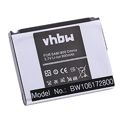 vhbw Li-Ion Batterie 900mAh (3.7V) pour Smartphone compatible avec Samsung SGH-I7500 I 7500 Galaxy, i8000, Omnia 2 comme AB653850CE, AB653850CU 