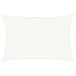 vidaXL Voile d'ombrage PEHD Rectangulaire 4 x 6 m Blanc