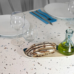 Avis Restootab Plateau 140x70 decor terrazzo cassata chants laiton