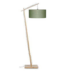 Good&Mojo ANDES-Lampadaire Bambou & Lin Naturel H176cm vert kaki Good & Mojo