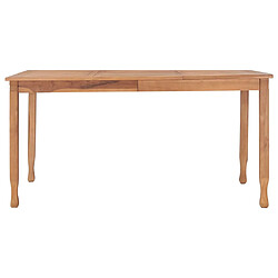 vidaXL Table à dîner de jardin 150x90x75 cm Bois de teck massif