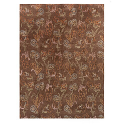 Vidal Tapis de laine 299x223 brun Modern Nehmo