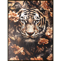 Cadre Romimex Bois MDF Tigre 83 x 123 x 4 cm 