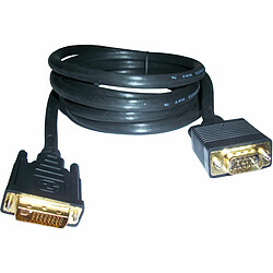 Adaptateur DVI vers VGA 3GO CDVIVGA Noir 2 m