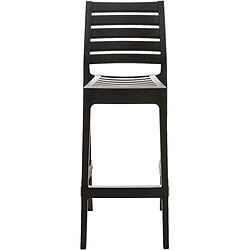 Decoshop26 Tabouret de bar pour intérieur ou extérieur en plastique noir empilable avec repose-pieds 10_0000656