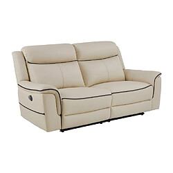 Acheter Vente-Unique Canapé 3 places relax électrique en cuir beige ADELIO