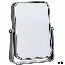 Berilo Miroir Grossissant Gris Verre Plastique 2,5 x 19,5 x 16 cm (6 Unités)