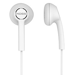 Écouteurs avec Fil, Headphones In Ear Légers, Compatibles avec les Smartphones, , Blanc, KOSS, KE5