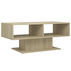 vidaXL Table basse chêne sonoma 103,5x50x44,5 cm bois d'ingénierie