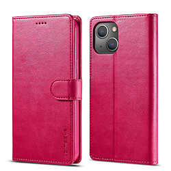 Etui en PU + TPU avec support et porte-cartes rouge pour votre Apple iPhone 13 6.1 pouces