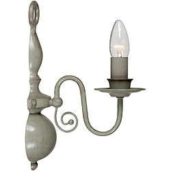 Lumière Bougie Applique Murale Gris 