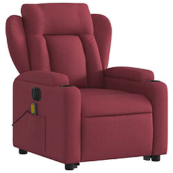 Avis Maison Chic Fauteuil Relax pour salon, Fauteuil inclinable de massage électrique Rouge bordeaux Tissu -GKD87637