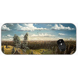 Universal (750x300x3) xxl jeu grand coussin de souris Cloud House Painting Forest Adges Cousue