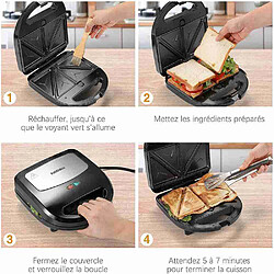 Avis KotiCidsin Gaufrier multifonction, Croque Monsieur, Grill et Gaufrier 3 en 1, Grande Puissance de 750W - Noir