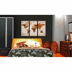 Paris Prix Tableau 3 Panneaux Map of the World Desert Storm 40 x 60 cm