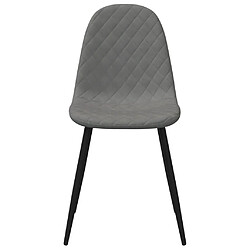 Avis vidaXL Chaises à manger lot de 2 Gris clair Velours