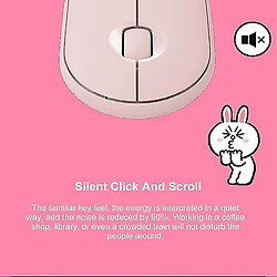 Universal Yyh souris infructueuse souris Bluetooth Slim pour ordinateur portable (rose) pas cher