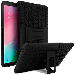 Avizar Coque Galaxy Tab A 10.1 2019 Silicone et Polycarbonate Support intégré Noir