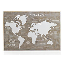 GEESE HOME 6422/145-Tête de lit en bois motif carte du monde 145x100 cm