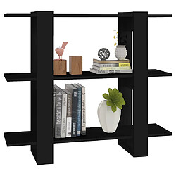 Acheter vidaXL Bibliothèque/Séparateur de pièce Noir 100x30x123,5 cm