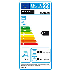 Avis Four intégrable combi vapeur 71l 60cm a+ ecoclean inox - b47fs32h0 - NEFF