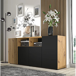 Avis FURNLUX Commode AURIS 180x42x82 Crème & Noir