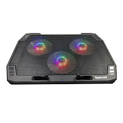 Redragon (GCP511) INGRID Support ventilé Portable Ordinateur jusqu'à 17" - Retroéclairage RGB - 3 ventilateurs - Refroidisseur