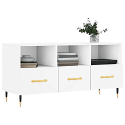 Avis Maison Chic Meuble TV scandinave - Banc TV pour salon blanc 102x36x50 cm bois d'ingénierie -MN10966