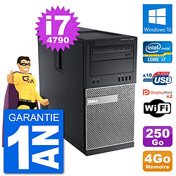 PC Tour Dell 9020 Intel Core i7-4790 RAM 4Go Disque Dur 250Go Windows 10 Wifi · Occasion 