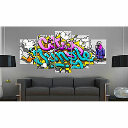 Paris Prix Tableau Imprimé Graffiti : City Jungle 100 x 200 cm