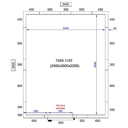 Chambre Froide Positive Pro Line - Hauteur 2200 mm - Combisteel