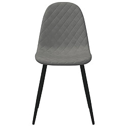 Acheter Maison Chic Lot de 4 Chaises à manger,Chaise pour cuisine Gris clair Velours -MN98729