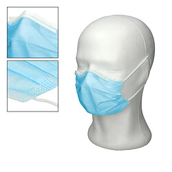 Avis Ecd Germany 10x Masque facial jetable pour adultes à 3 couches protection du nez et bouche