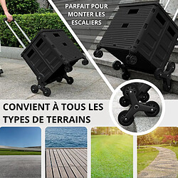 Acheter Secury-T Chariot de courses 8 roues - Pliable - Plastique - Avec Couvercle - Noir - 70Kg