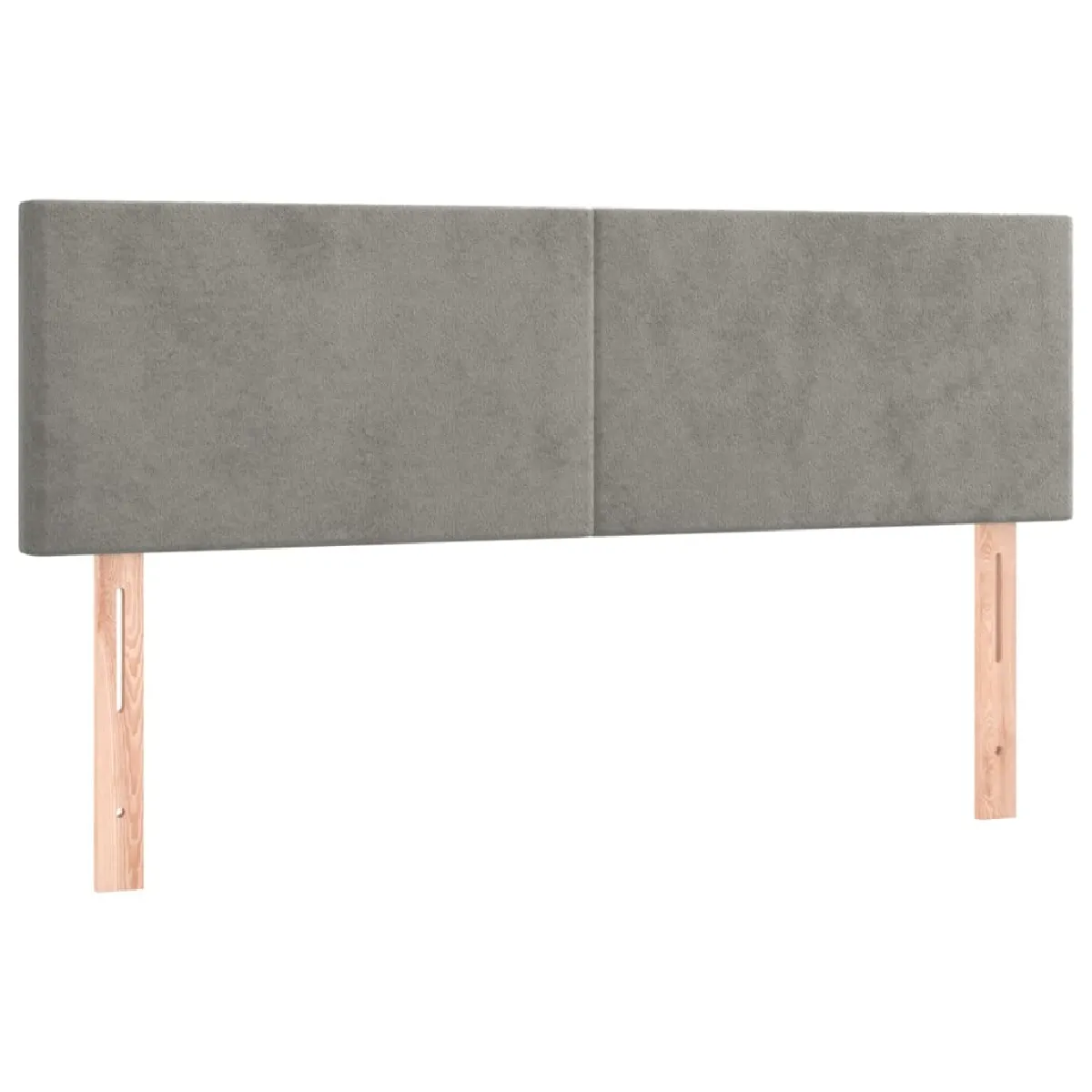 Maison Chic Lot de 2 Têtes de lit design pour chambre - Décoration de lit Gris clair 72x5x78/88 cm Velours -MN91049