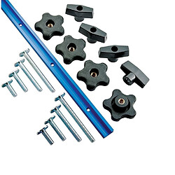 Rockler - Kit rail universel T-Track, 17 pcs - 679127