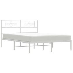 Avis Maison Chic Lit adulte - Cadre de lit métal avec tête de lit pour chambre blanc 120x200 cm -MN56999