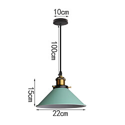 Stoex Lampe À Suspension Rétro Lustre Vintage Vert Ø22CM Plafonnier Industriel Lampes Suspendues Modernes Pour Restaurant Loft Cuisine Café E27 pas cher