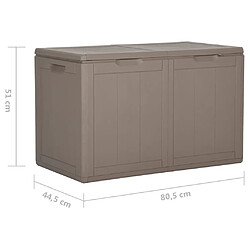 vidaXL Boîte de rangement de jardin 180 L Marron PP Rotin pas cher