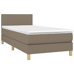 Avis Sommier à lattes LED,Cadre à lattes de lit avec matelas pour Adulte Taupe 80x200 cm Tissu -MN49224