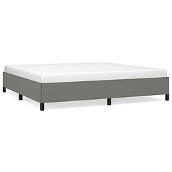 Maison Chic Lit adulte - Lit simple Cadre de lit,Structure du lit Contemporain Gris foncé 200 x 200 cm Tissu -MN22374