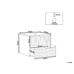 Avis Beliani Meuble de salle de bain 60 x 52 cm blanc QUINTELA