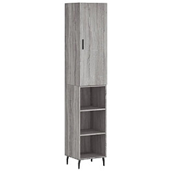 Maison Chic Buffet,Meuble de Rangement,commode pour salon,Cuisine Sonoma gris 34,5x34x180 cm Bois d'ingénierie -MN92157