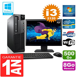 PC Lenovo M92p SFF Core I3-2120 Ram 8Go Disque 500 Go Wifi W7 Ecran 19" · Occasion 